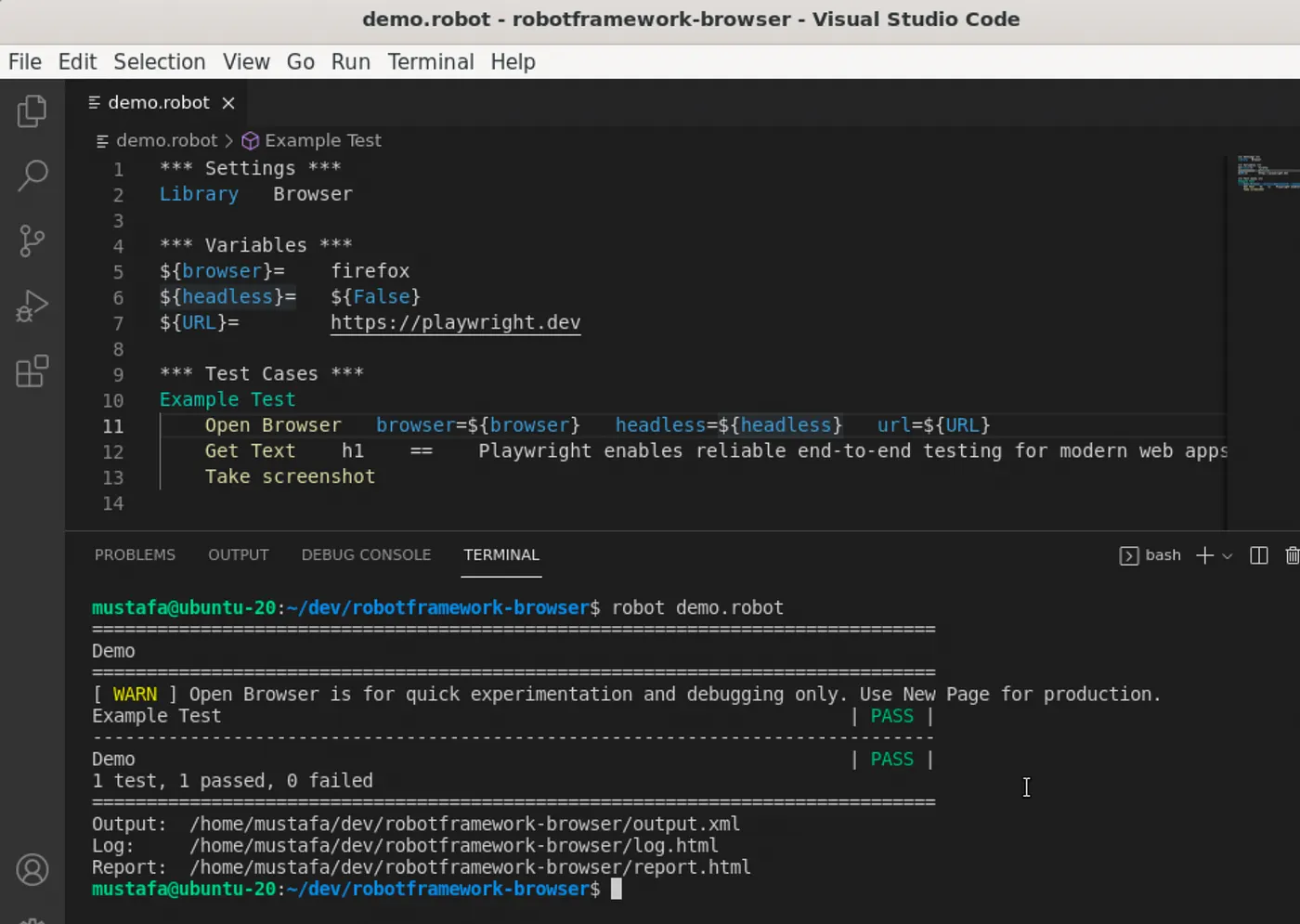 Test execution